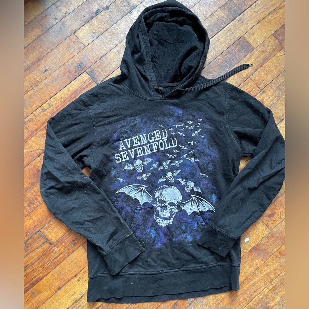 Avenged Sevenfold A7X Trashed and Scattered merch pullover hoodie size large